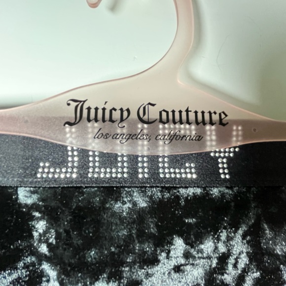 Juicy Couture Crushed Jersey Velvet Bra and Underwear Set - Black - Picture 13 of 16